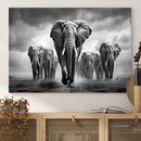 Elephant Family Wall Art Canvas Print, Framed Elephant Wall