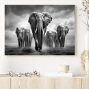 Elephant Family Wall Art Canvas Print, Framed Elephant Wall