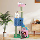 Elephant Themed Cat Tree for Adult Cats Multi-level Kitty Tower with 2 Condos by DirectDeals
