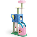 Elephant Themed Cat Tree for Adult Cats Multi-level Kitty Tower with 2 Condos by LJGDeals