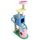 Elephant Themed Cat Tree for Adult Cats Multi-level Kitty Tower with 2 Condos by DirectDeals