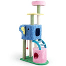 Elephant Themed Cat Tree for Adult Cats Multi-level Kitty Tower with 2 Condos by LJGDeals