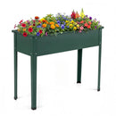 Raised Garden Bed Elevated Metal Planter Box with Legs Drainage Holes by LJGDeals