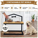 5 Heights Elevated Pet Feeder with 2 Detachable Stainless Steel Bowl by LJGDeals