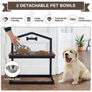5 Heights Elevated Pet Feeder with 2 Detachable Stainless Steel Bowl by LJGDeals
