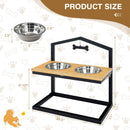 5 Heights Elevated Pet Feeder with 2 Detachable Stainless Steel Bowl by LJGDeals
