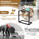 5 Heights Elevated Pet Feeder with 2 Detachable Stainless Steel Bowl by LJGDeals