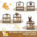 5 Heights Elevated Pet Feeder with 2 Detachable Stainless Steel Bowl by LJGDeals