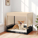 Elevated Wicker Dog House for Small to Medium Breeds-Black by LJGDeals