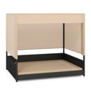 Elevated Wicker Dog House for Small to Medium Breeds-Black by LJGDeals