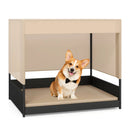 Elevated Wicker Dog House for Small to Medium Breeds-Black by LJGDeals