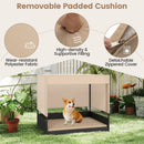 Elevated Wicker Dog House for Small to Medium Breeds-Black by LJGDeals