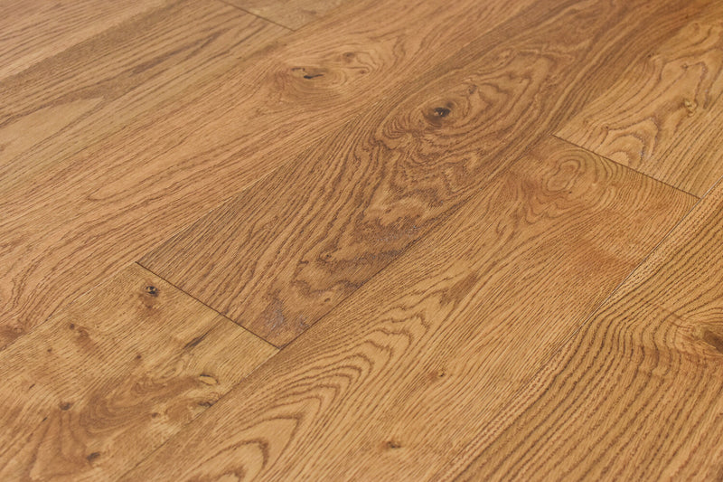 Elysian Wirebrushed Engineered Hardwood 7.5x0.5 inch Collective Tan TRPEH-EEOCT product angle shot