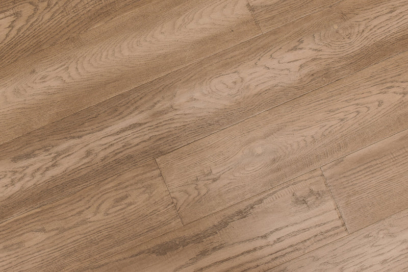 Elysian Wirebrushed Engineered Hardwood 7.5x0.5 inch Mojave Fog TRPEH-EEOMF product angle shot