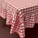 Ember Ruffled Gingham Tablecloth