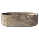 Solid Emperador Light Marble Hand-Carved Luxury Spa Bathtub - 29.5W x 67L x 19.5H