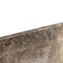 Solid Emperador Light Marble Hand-Carved Luxury Spa Bathtub - 29.5W x 67L x 19.5H