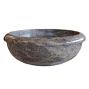 Emperador Brown Natural Marble Round Vessel Sink 16 Inch Polished Finish