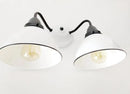 White Enamel Double Wall Light