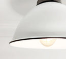 Modern Farmhouse Ceiling Light of White Enamel