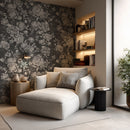 Enchanted Peony Garden – Moody Black & White Floral Wallpaper