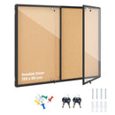 Enclosed Bulletin Board 47.5" x 35.5" with Aluminum Frame by LJGDeals