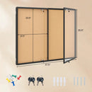 Enclosed Bulletin Board 47.5" x 35.5" with Aluminum Frame by LJGDeals