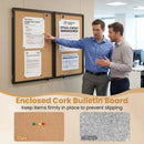 Enclosed Bulletin Board 47.5" x 35.5" with Aluminum Frame by LJGDeals
