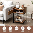 Lift Top End Table with Charging Station and Storage Shelves-Coffee by LJGDeals
