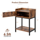 Lift Top End Table with Charging Station and Storage Shelves-Coffee by LJGDeals