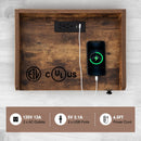 Lift Top End Table with Charging Station and Storage Shelves-Coffee by LJGDeals
