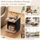 End Table 2-Tier Sofa Side Table with Open Storage Shelf-Oak by LJGDeals