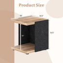 End Table 2-Tier Sofa Side Table with Open Storage Shelf-Oak by LJGDeals