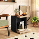 End Table 2-Tier Sofa Side Table with Open Storage Shelf-Oak by LJGDeals