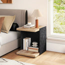 End Table 2-Tier Sofa Side Table with Open Storage Shelf-Oak by LJGDeals