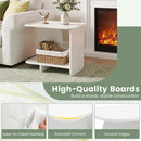 End Table Set of 2 2-Tier Sofa Side Tables with Storage Shelf by DirectDeals