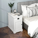 End Table with Charging Station and Flip Top-White by LJGDeals