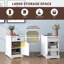 End Table with Charging Station and Flip Top-White by LJGDeals