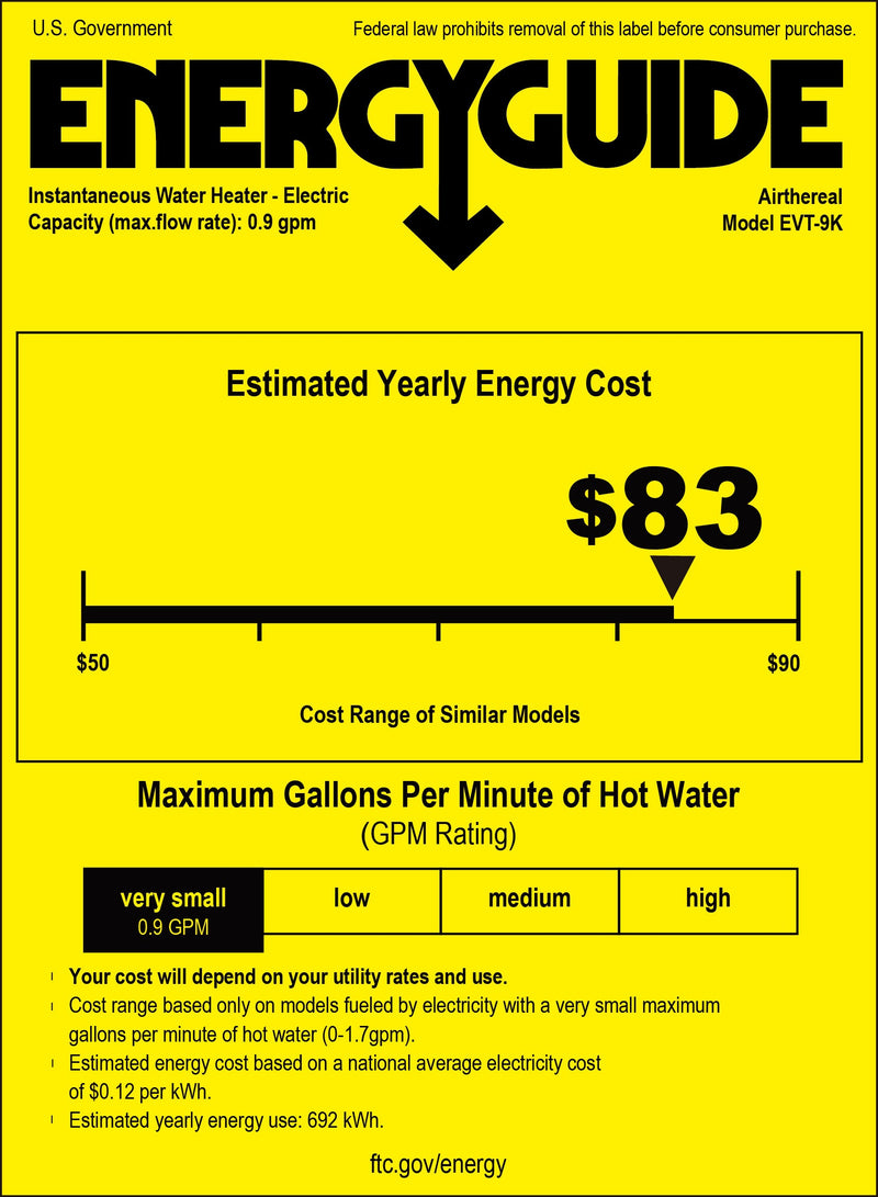 9 kW Electric Tankless Water Heater