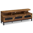 Entertainment Center with 3 Storage Drawers and Open Shelves by DirectDeals