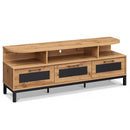 Entertainment Center with 3 Storage Drawers and Open Shelves by LJGDeals