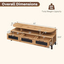 Entertainment Center with 3 Storage Drawers and Open Shelves by DirectDeals