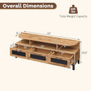 Entertainment Center with 3 Storage Drawers and Open Shelves by LJGDeals