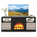 TV Stand for 65" TVs with LED Lighting & Fireplace Insert by DirectDeals