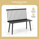 Entryway Bench for 2 with Spindle Back for Kitchen Dining Room Hallway by LJGDeals