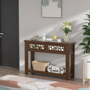 2-Tier Console Table with Drawers and Open Storage Shelf by LJGDeals