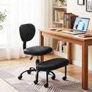 Cross Legged Office Chair with Adjustable Height & Footrest by LJGDeals