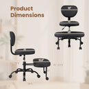 Cross Legged Office Chair with Adjustable Height & Footrest by DirectDeals