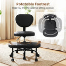 Cross Legged Office Chair with Adjustable Height & Footrest by LJGDeals