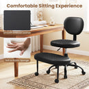 Cross Legged Office Chair with Adjustable Height & Footrest by LJGDeals